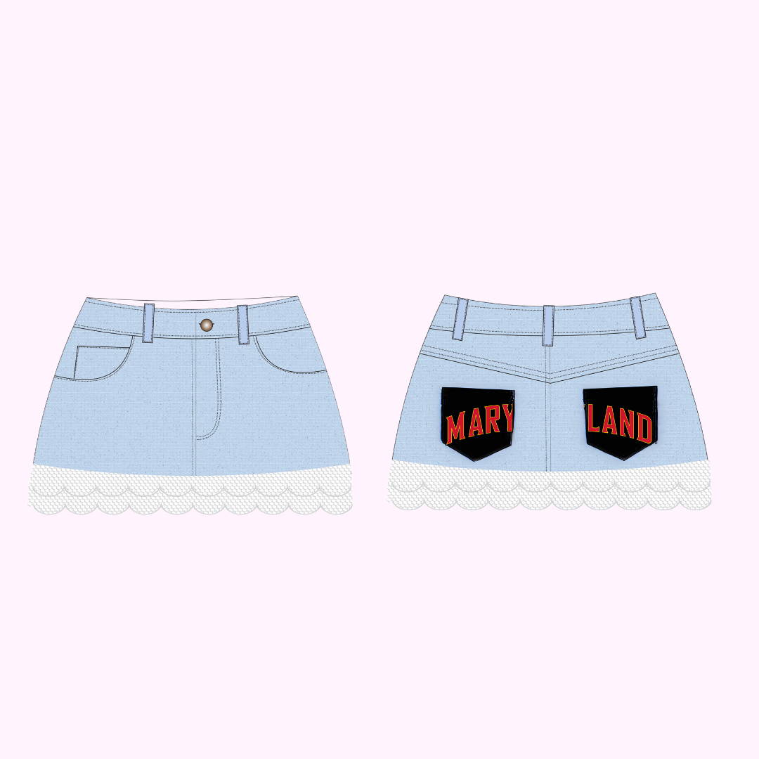 Maryland Vintage Denim Skirt (2 pocket) *Preorder*
