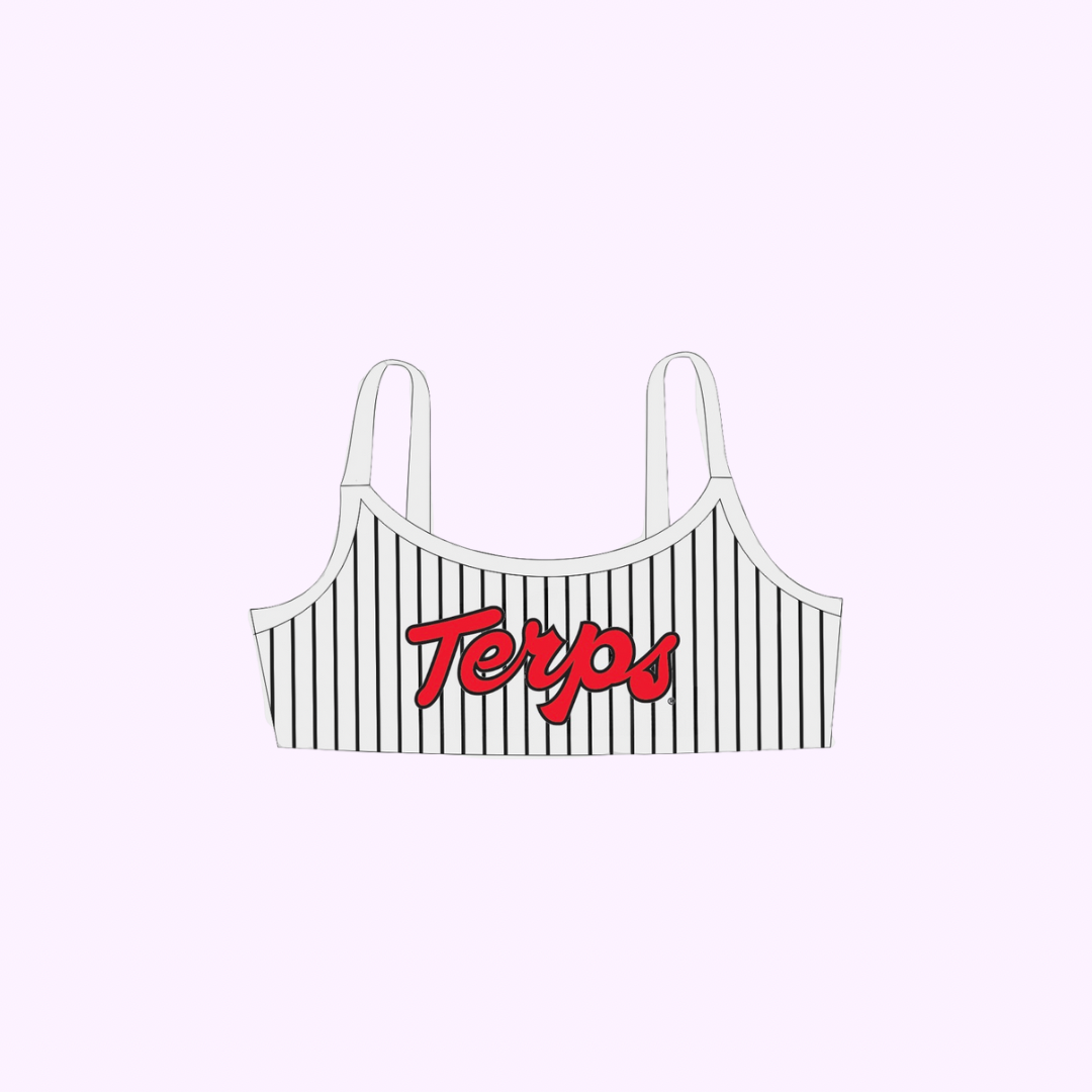 Terps Pinstripe Bra