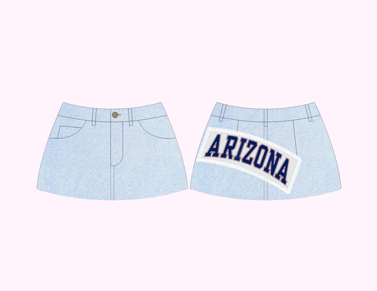 Vintage denim skirt (horizontal)