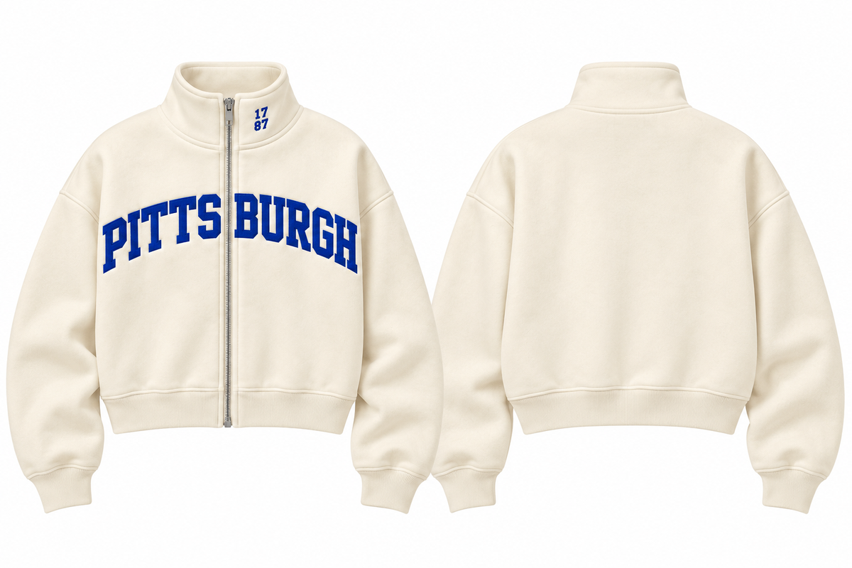 Pittsburgh Campus Mock Neck Zip Up
