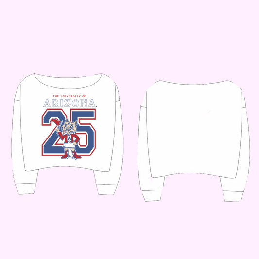 *new* Vintage University of Arizona “25” Cropped Crewneck