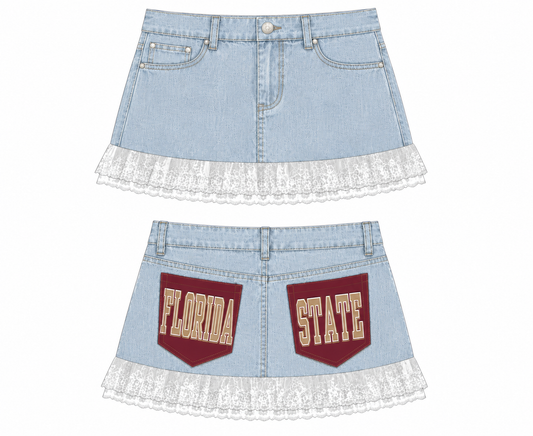 FSU Vintage Dennim Skirt (2 pocket)