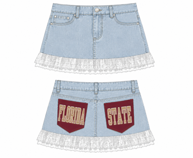 FSU Vintage Dennim Skirt (2 pocket)