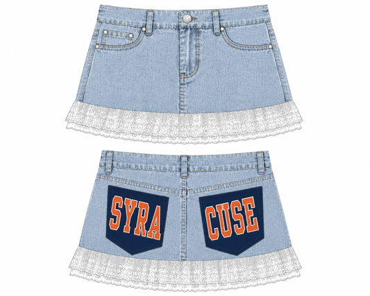 Syracuse Pocket Mini Denim Skirt (2 pocket)