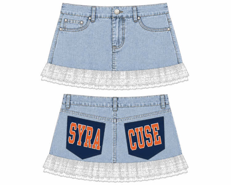 Syracuse Pocket Mini Denim Skirt (2 pocket)