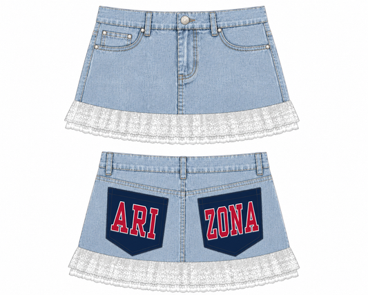 Double Pocketed Denim Skirt
