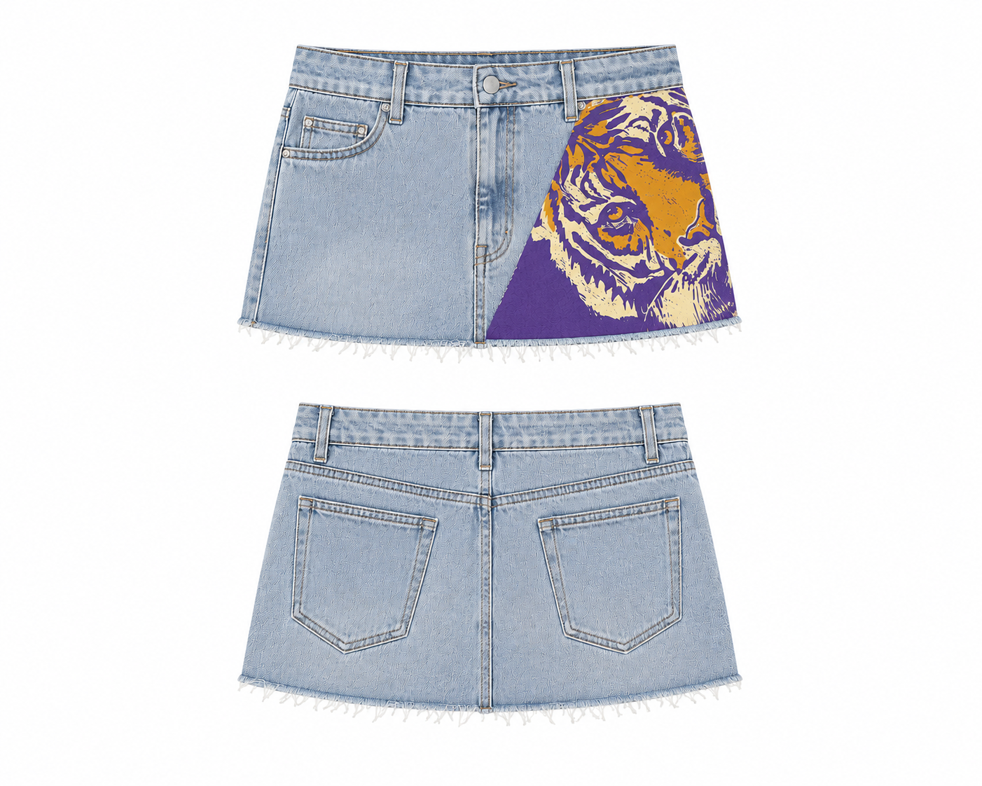 Tigers Gameday Denim Skirt