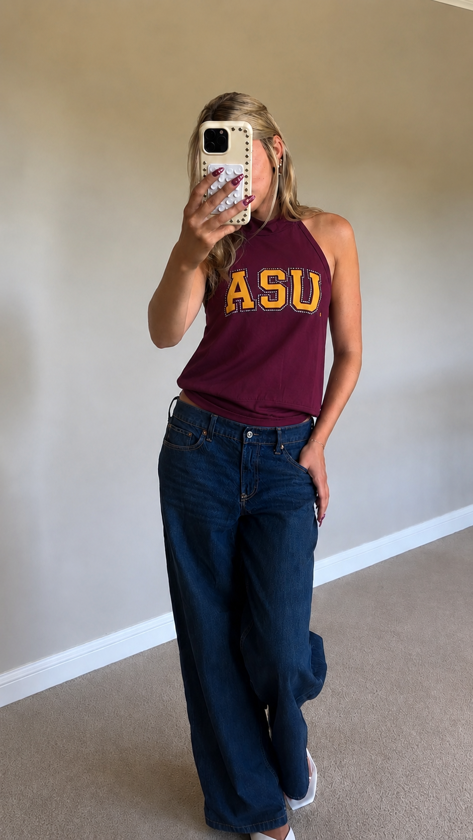 Bedazzled Arizona State High-Neck