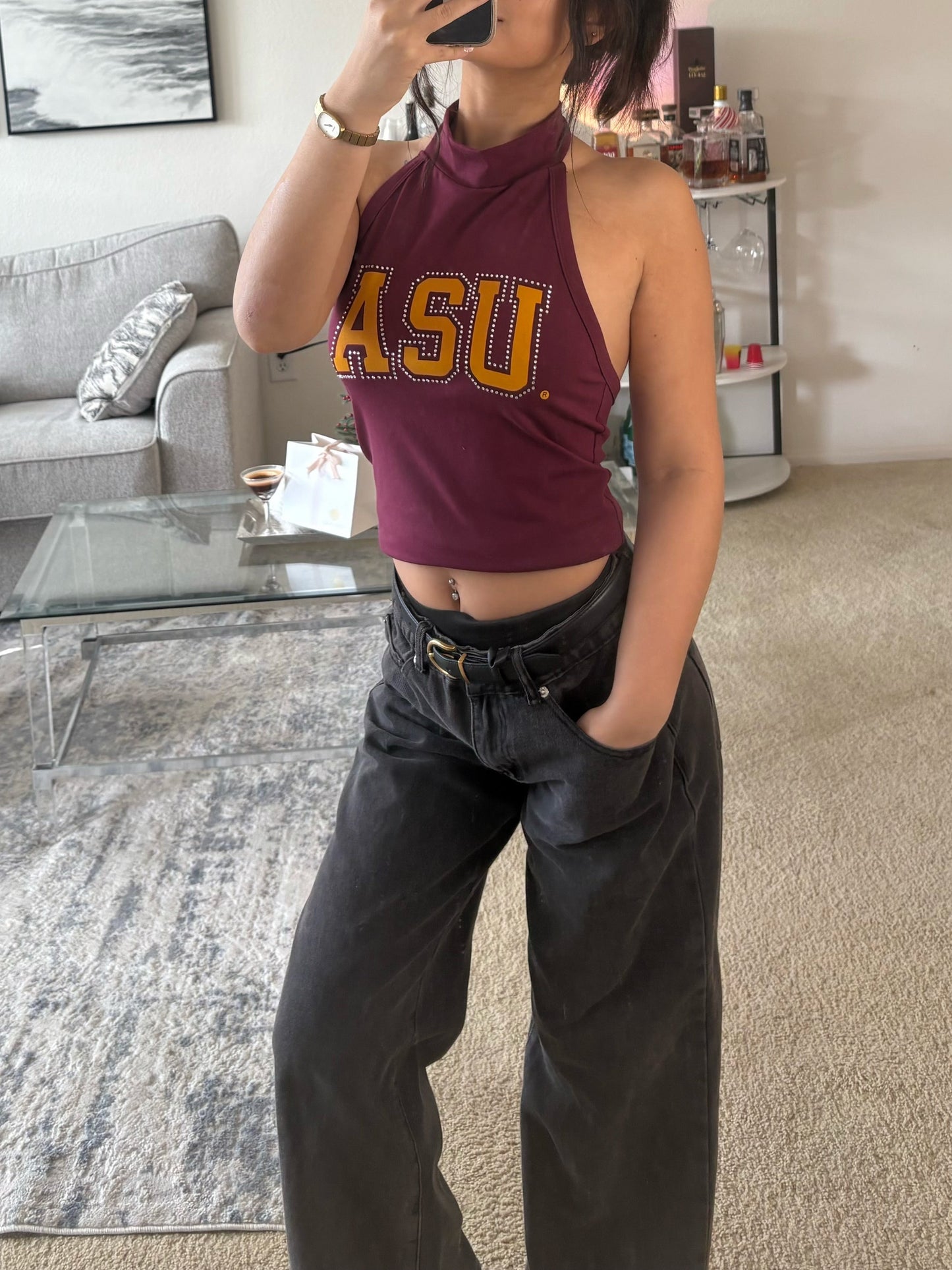 *new* Bedazzled Arizona State High-Neck