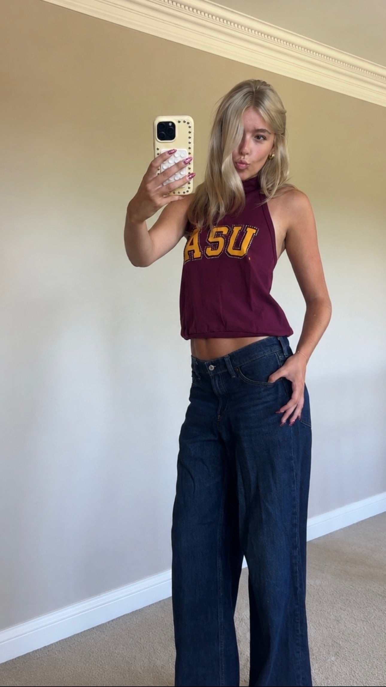 Bedazzled Arizona State High-Neck