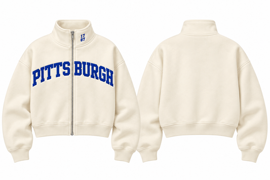 Pittsburgh Campus Mock Neck Zip Up