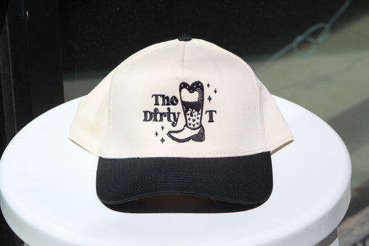dirty t embroidered paneled hat